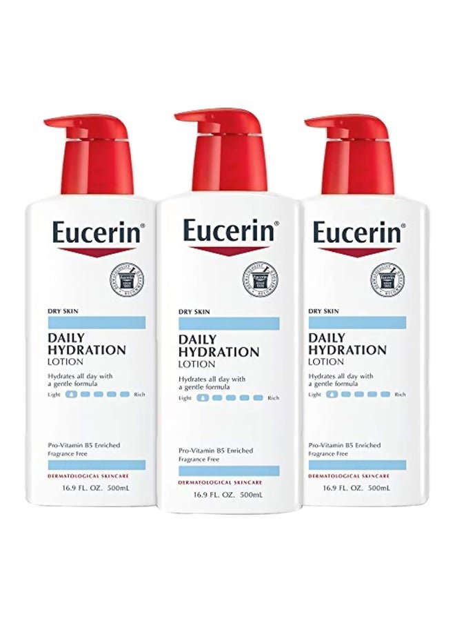 3-Piece Daily Hydration Lotion Set White 500ml