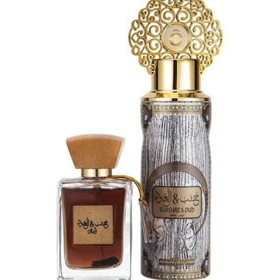 Khashab & Oud White Perfume Gift Set Eau De Parfum 100 ml + Perfume Spray 200ml