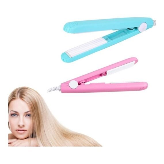 2 in 1 Ceramic Mini Hair Curler And Straightener Multicolour