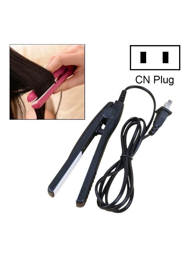 Mini Hair Straightener Curler Black
