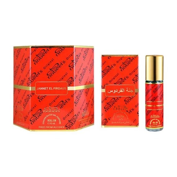 Pack of 6 Jannet El Firdaus Alcohol Free Roll On Oil Perfume 36ml