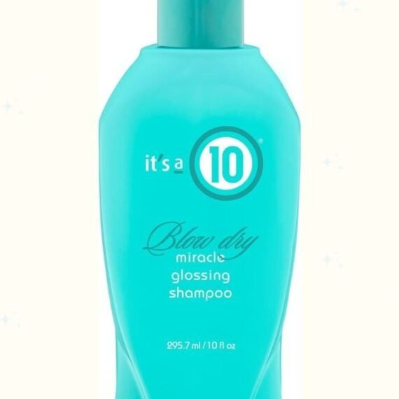 Miracle Blow Dry Glossing Shampoo For Unisex Shampoo, Shimmer effect, Shine Enhancing ingredients, Color protection, Silky texture, 10 Oz
