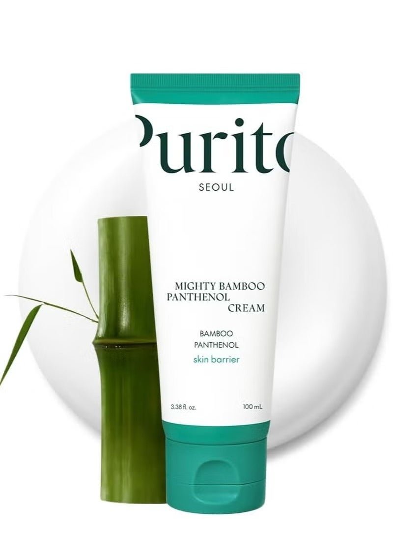 Mighty Bamboo Panthenol Cream, Glow Cream, Skin Barrier Repair, for All Skin Types, Daily Face Moisturizer, Glass skin, Vegan, Korean Skin Care 3.38fl.oz / 100ml