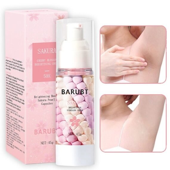 Sakura Cherry Blossom Brightening Cream -Gluta Brightening Underarm Cream,  Brightening Booster Sakura Pearl Capsules,  Sakura Gluta Brightening Underarm Cream 45g