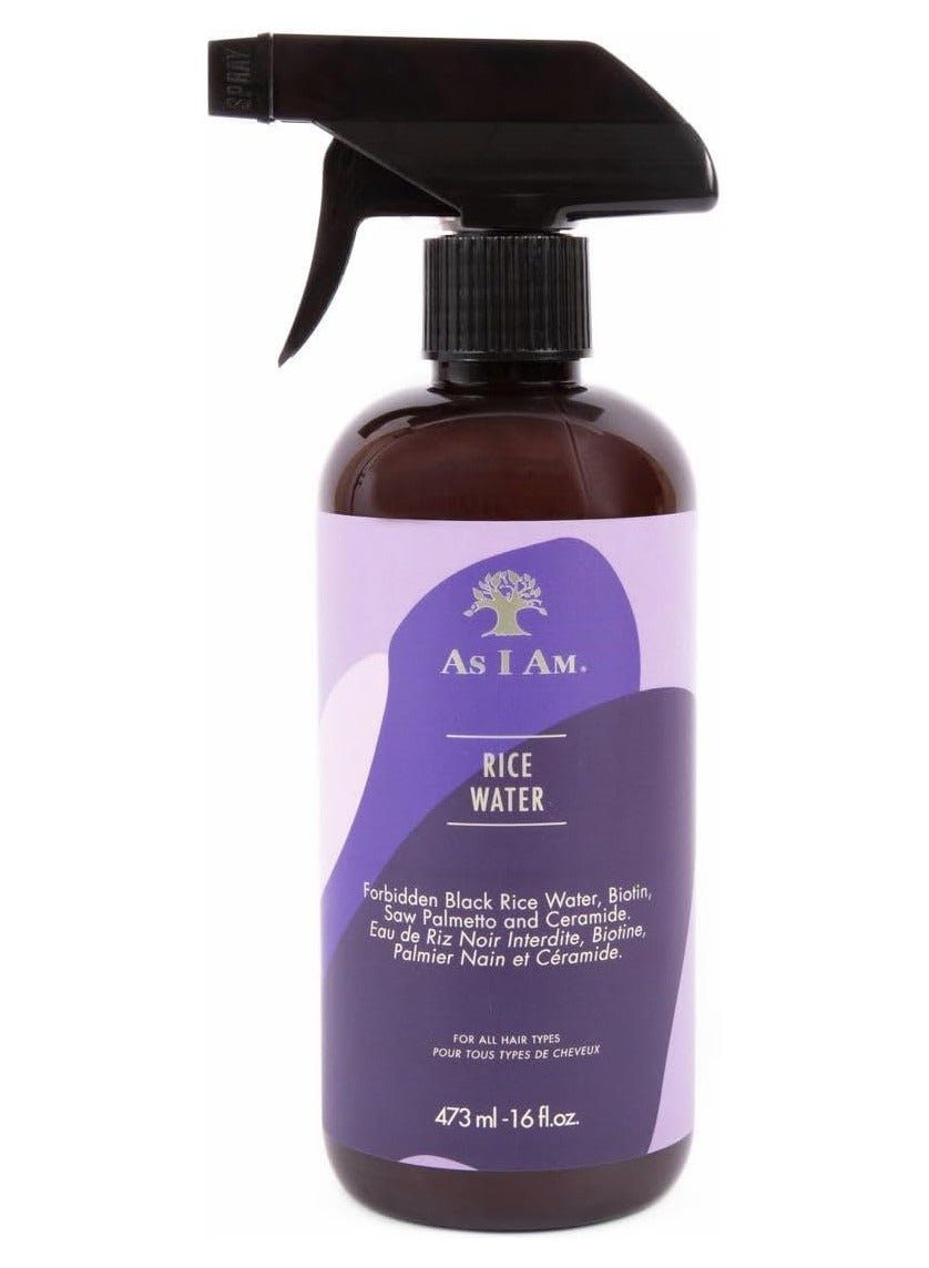Rice Water With Forbidden Black Rice, Saw Palmetto, Biotin - Clean, Protein-Free Formula - Odor, Vegan & Cruelty Free - For All Hair Types475ml