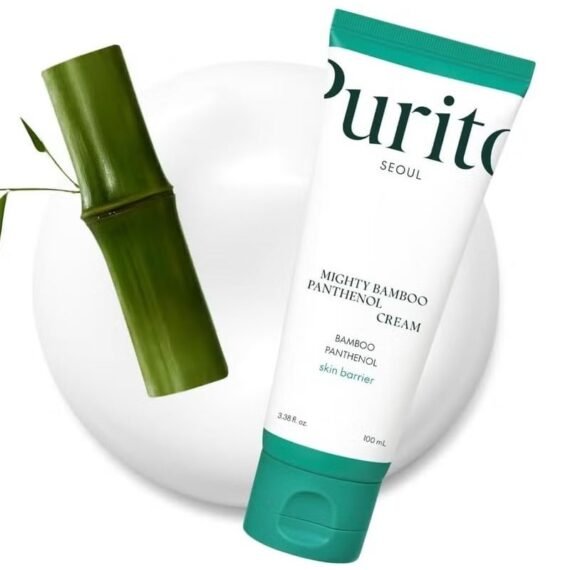 PURITO Mighty Bamboo Panthenol Cream, Glow Cream, Skin Barrier Repair, for All Skin Types, Daily Face Moisturizer, Glass skin, Vegan & Cruelty-Free, Korean Skin Care 3.38fl.oz / 100ml