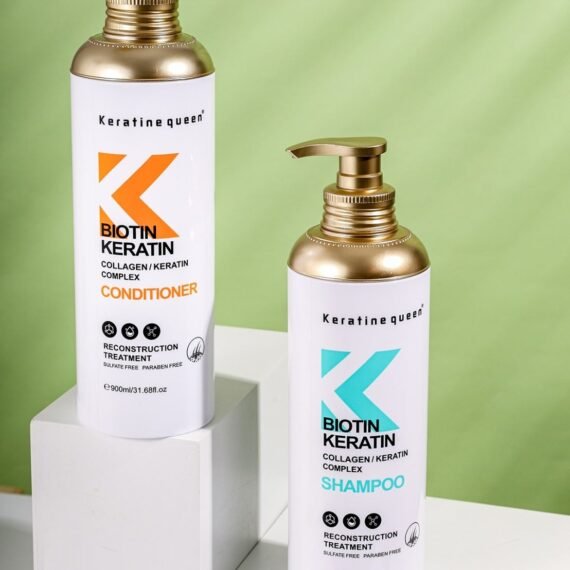 Keratine Queen Biotin Keratin Collagen / Keratin Complex Hair Reconstruction Treatment Shampoo900ml Conditioner 900ml