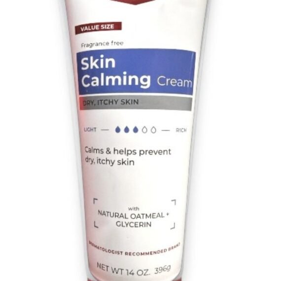 Skin Calming Cream - Full Body Lotion for Dry, Itchy Skin, Natural Colloidal Oatmeal Enriched - 14 oz. Tube