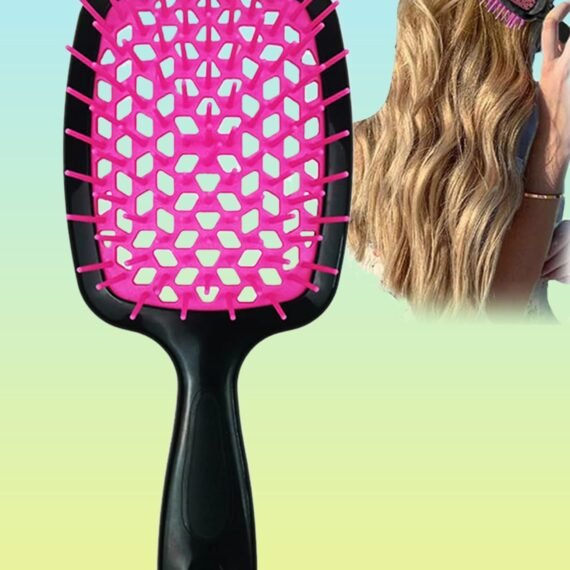 Detangler Brush Gentle and Effective Detangling on Wet or Dry Fragile Hair Types Ultra light Detangling Brush Ventilated and Antistatic Hairbrush Curl Comb Pink