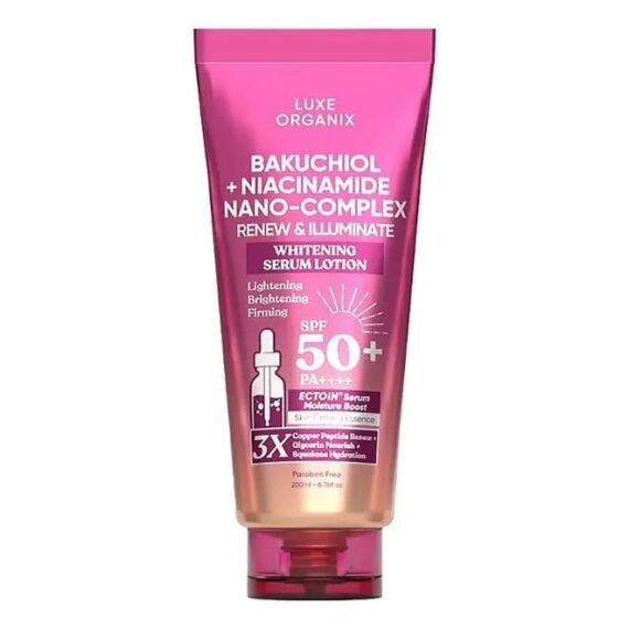 Bakuchoil and niacinamide nano complex renew & illuminate whitening serum lotion