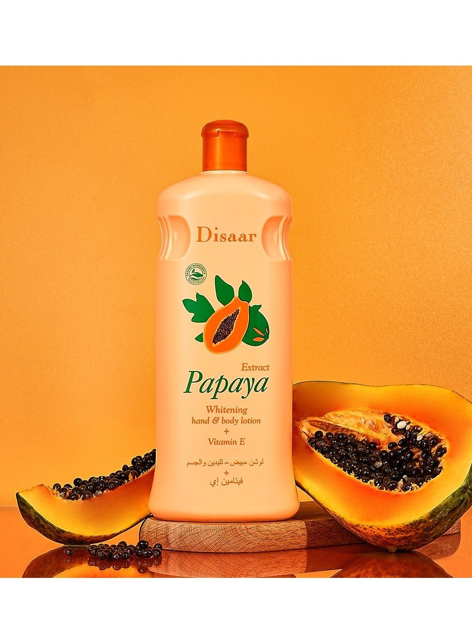 Papaya Whitening Body Lotion Fade Firming Lotion, Papaya Whitening Body Lotion Moisturizing, Papaya Nourishing Cream, Facial Moisturizing Cream, Anti-Drying Body Lotion Cream For All Skin, 600ml