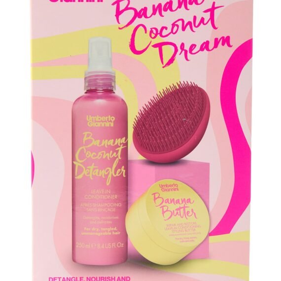 Banana & Coconut Dream Hair Hydration Kit - Features a Shampoo & Mask to Deeply Nourish & Revive Dry, Damaged Hair (Set)