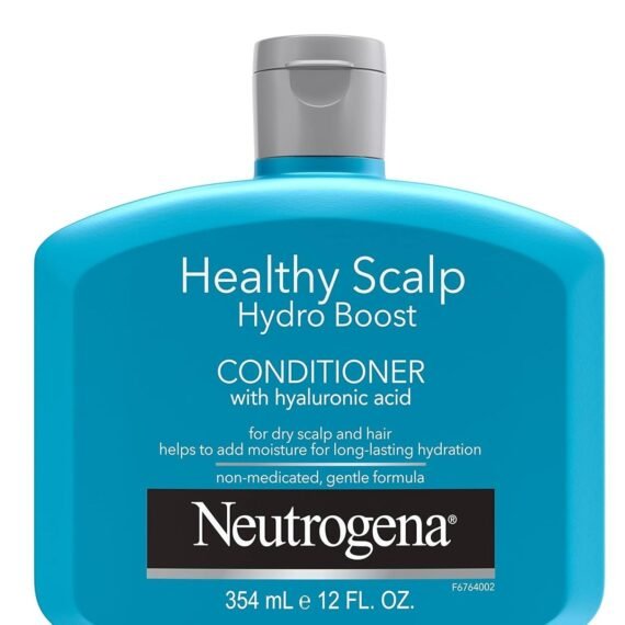 Neutrogena Moisturizing Healthy Scalp Hydro Boost Conditioner for Dry Hair and Scalp, with Hydrating Hyaluronic Acid, pH-Balanced, Paraben & Phthalate-Free, Color-Safe 12 fl oz