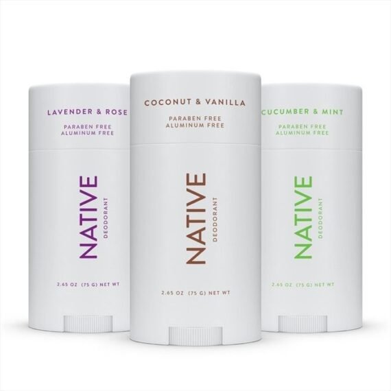 Deodorant | Natural Deodorant for Women and Men, Aluminum Free with Baking Soda, Probiotics, Coconut Oil and Shea Butter | Coconut & Vanilla, Lavender & Rose, Cucumber & Mint - Variety Pack of