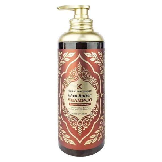 Keratine Queen Shea Butter Shampoo Soften Quench Repair Sulfate Free Paraben Free 900ml