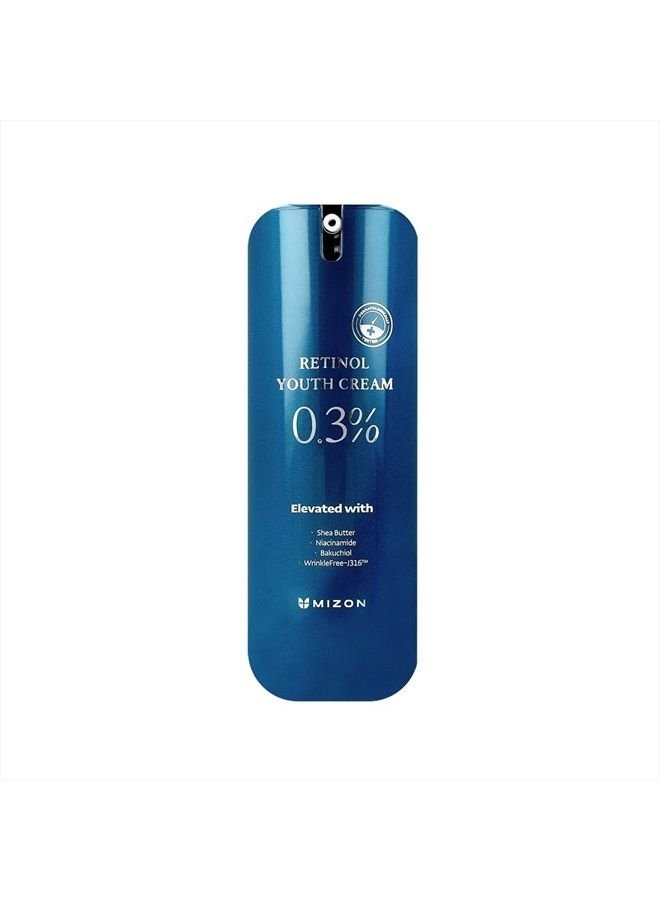 Retinol Youth (0.3% Retinol Cream), Wrinkle Care, Shea Butter, Peptides, Niacinamide, Bakuchiol (0.99 oz)