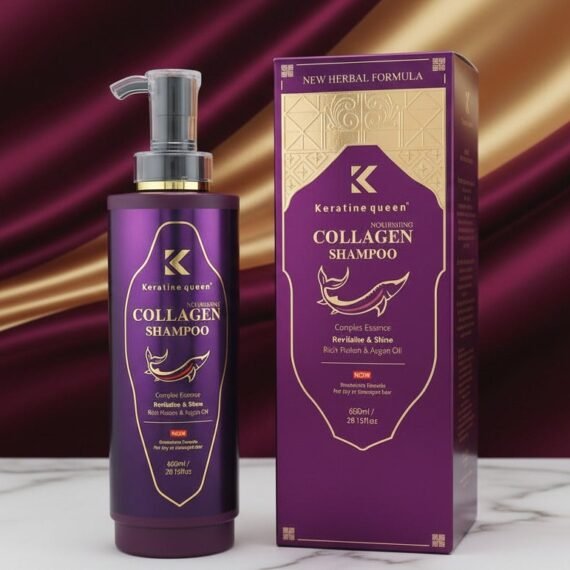 Keratine Queen Nourishing Collagen Shampoo, Restorative Formula for Dry or Damaged Hair, Rich Protein & Argan Oil, 800ml/28.15fl.oz