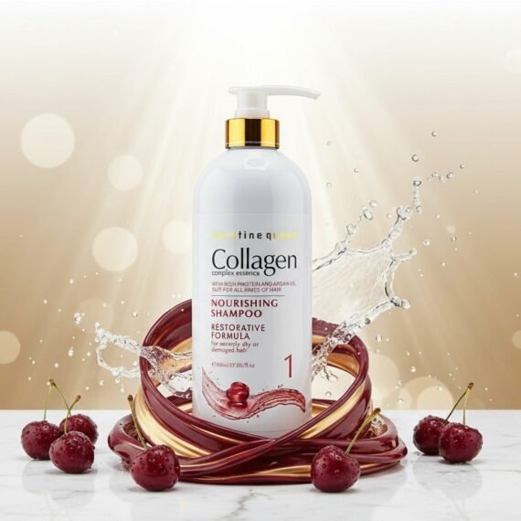 Keratine queen Collagen Complex Essence Nourishing Shampoo, Restorative Formula with Rich Protein and Argan Oil, 800ml, For Severely Dry or Damaged Hair