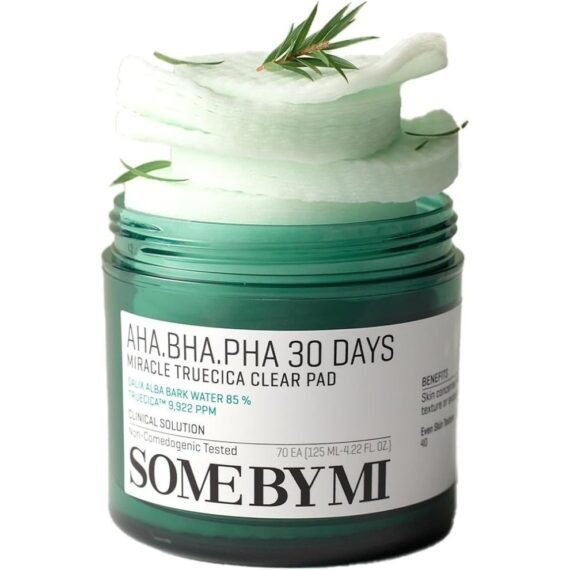 Aha Bha Pha 30 Days Miracle Truecica Clear 70 Pad - Mild Exfoliating Face Toner Pad - Clinical Solution For Skin Wastes, Sebum And Oiliness Care 125ml