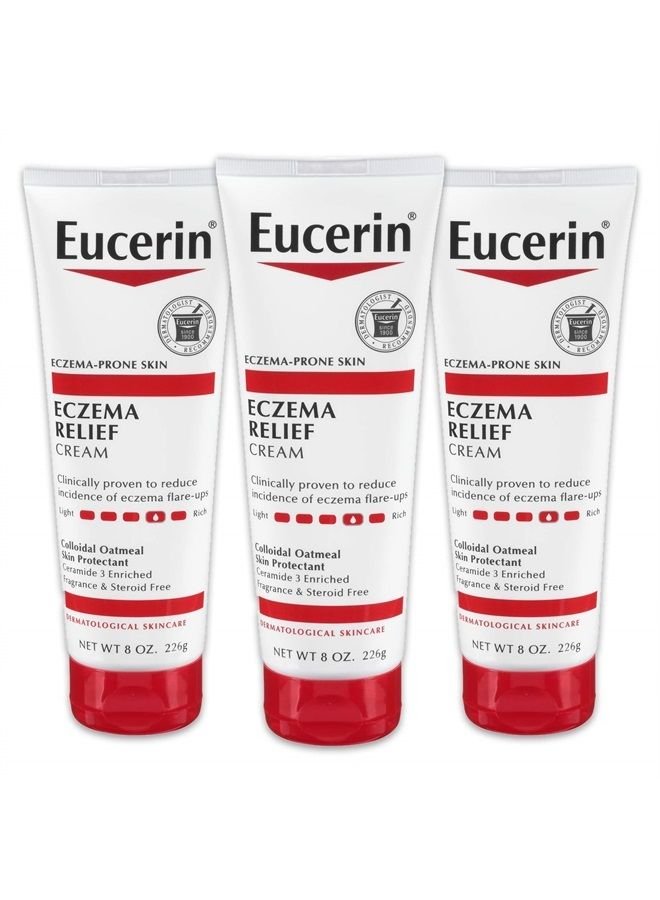 Eczema Relief Cream - Full Body Lotion for Eczema-Prone Skin - 8 Ounce (Pack of 3)