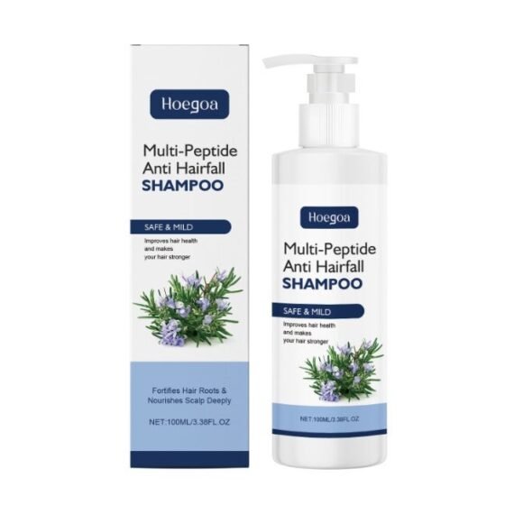 Hoegoa Multi Peptide Anti Hairfall Shampoo, Nourishing Hair Serum With Rosemary, Hair Growth Serum, Deeply Nourish, Reduce Hairs Loss Problems, 100ml/3.38fl oz