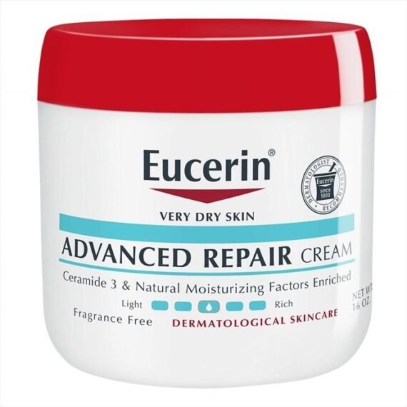 Advanced Repair Body Cream, Fragrance Free Body Cream for Dry Skin, 16 Oz Jar