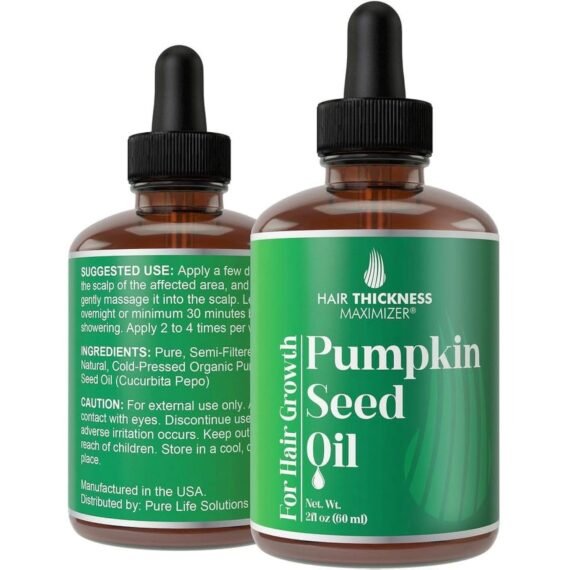 Pumpkin Seed Oil for Hair Growth. Strengthens & Hydrates Thinning, Dry Hair for a Healthier-Looking Scalp. For Women & Men √¢‚Ç¨‚Äú Vegan 2oz Serum