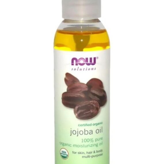 Organic Jojoba Oil, Moisturizing Multi-Purpose Oil for Face, Hair and Body Clear 118ml