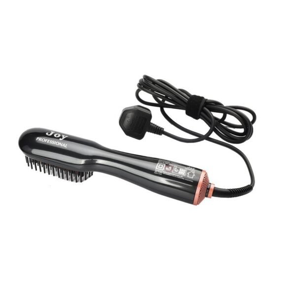 Professional 3-in-1 Hair Dryer Brush – Hot Air Brush for Drying, Straightening & Volumizing, Ionic Technology, Lightweight Ergonomic Design – Salon-Style Blowouts at Home – Black