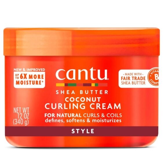 Cantu Coconut Curling Cream with Shea Butter for Natural Hair Packaging may vary 12 oz