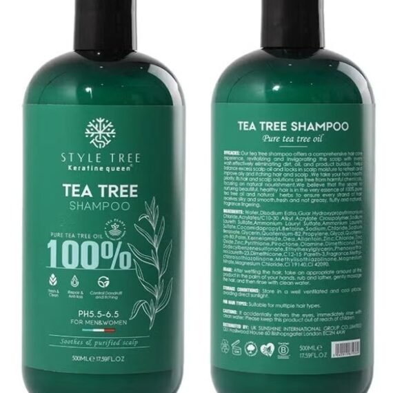 100% Natural Organic Rich Shampoo Tea Tree Cleansing and refreshing hair care