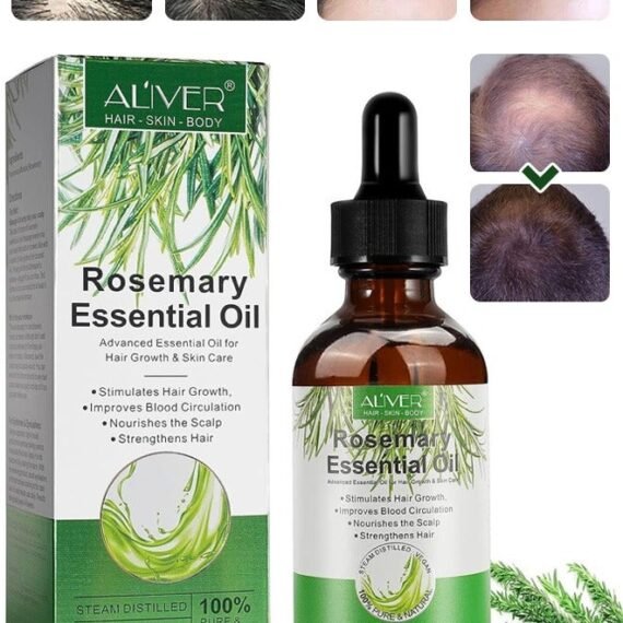 60ml Rosemary Essential Oil  for Hair Growth Pure Organic Rosemary Oil for Dry Damaged Hair and Growth Hair Scalp Oil  Pure and Natural Premium Quality Oil Hair Loss Treatment Oil for Men and Women
