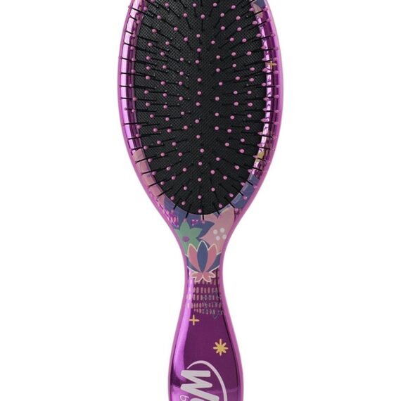 Wet Brush Disney Original Detangler Brush Princess Wholehearted - Jasmine, Dark Purple - All Hair Types - Ultra-Soft IntelliFlex Bristles Glide Through Tangles with Ease