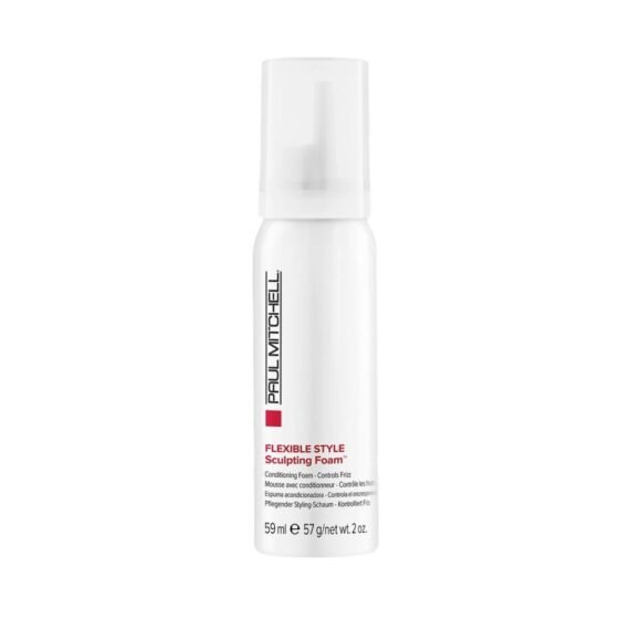 Paul Mitchell Sculpting Foam, Touchable, Flexible Hold + Frizz Control, For All Hair Types, 2 oz