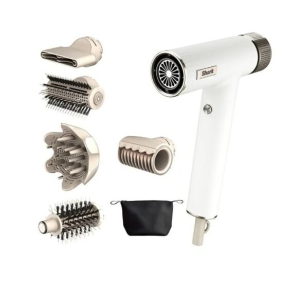 Shark Air Styler SpeedStyle RapidGloss Finisher & High-Velocity Hair Dryer,Powerful, Lightweight, with Storage Bag, Silk, HD352ME