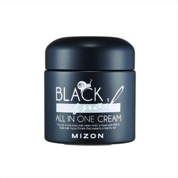 Black Snail All In One Cream, Premium, Snail Repair Cream, Intensive Care, Korean Skin Care, Facial Moisturizing, Snail Mucin Extract, Wrinkle Care, Firming (75ml / 2.54 fl oz)