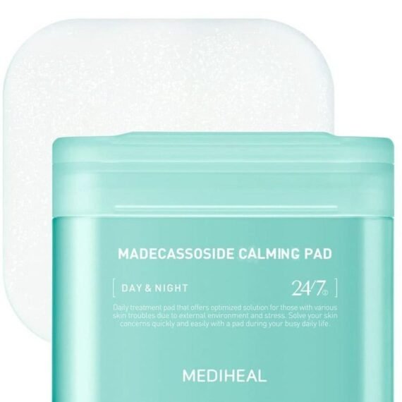 Mediheal Madecassoside Calming Pad | Square Cotton Facial Toner Pads With Centella Asiatica & Madecassoside | Anti Blemish Face Pads To Improve Uneven Skin Tone | 100 Pads