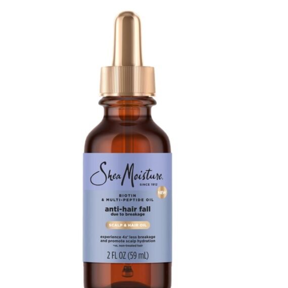 SheaMoisture Scalp & Hair Oil Anti-Hair Fall for Healthy Looking Hair and Moisturized Scalp, with Biotin & Multi-Peptide ScalpBoost Technology, 2 oz