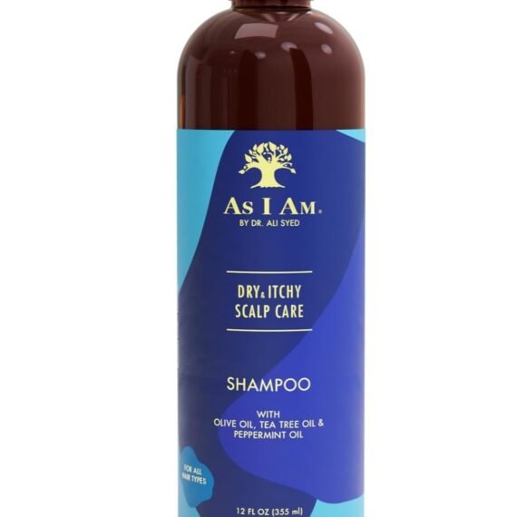 Dry & Itchy Scalp Care Shampoo – 12 oz | With Olive Oil, Tea Tree & Peppermint Oils | Anti-Dandruff & Moisturizing
