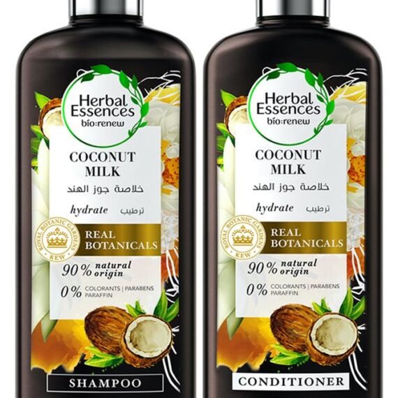 Renew Natural Shampoo + Conditioner With Coconut Milk For Hair Hydration 400ml Pack of 2