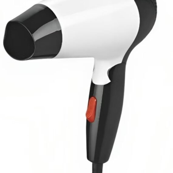 Professional Hair Dryer White & Black – High-Speed Blow Dryer with Ionic Technology, Lightweight Ergonomic Design, Quick Drying, Heat Protection & Smooth, Frizz-Free Styling