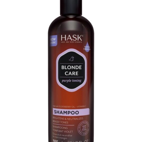 Blonde Care Purple Toning Shampoo for Blonde & Highlighted Hair - Neutralizes Brassiness & Reduces Yellow Tones with Elderberry Oil (355 ml)