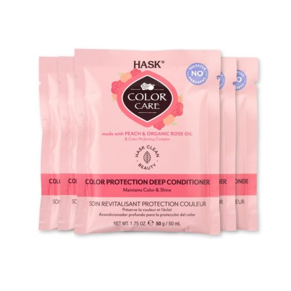 HASK COLOR CARE Deep Conditioner Treatments for colored hair, color safe, gluten free, sulfate free, paraben free - Pack of 6