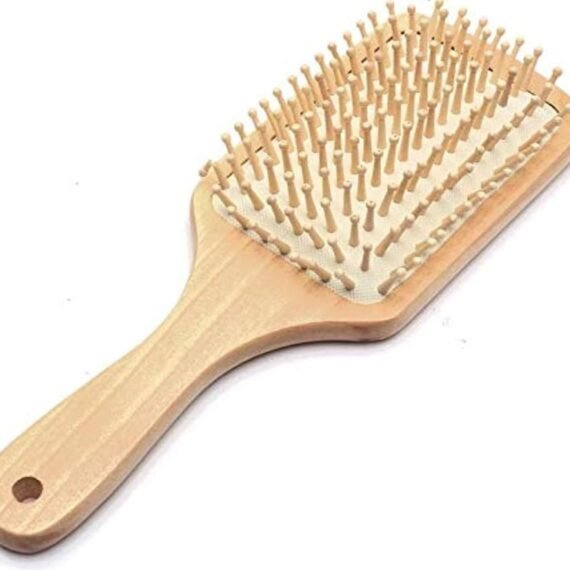 ORiTi 1Pc Wooden Hair Vent Paddle Brush Hair Keratin Care Spa Massage Antistatic Comb Styling Brushes Tools