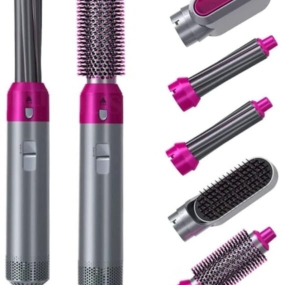 Airwrap Styler 5 in 1 Hair Dryer Hot Air Brush Styler Negative Ion Hair Straightener Volumizer Hair Curler Hot Air Wrap Comb Brush