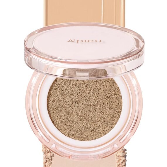 A'PIEU Waterlock Cushion Foundation No.23 Natural Beige Semi-Matte Natural Coverage Glow Foundation for Lasting Moisture, 3-Layered Hyaluronic Acid, Paraben-Free