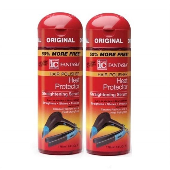 High Potency IC Heat Protector Straightening Serum, Hair Polisher, 6 oz (Pack of 2)