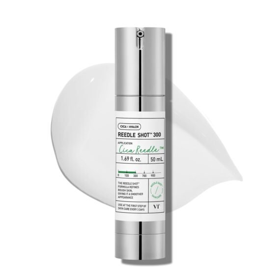VT COSMETICS CICA Reedle Shot 300, Advanced Night Exosome, Microneedling Serum, Centella Asiatica, Hyaluronic Acid, Propolis, Soft Skin, Regeneration, Glass Skin, Korean Skin Booster 1.69Fl Oz (50ml)