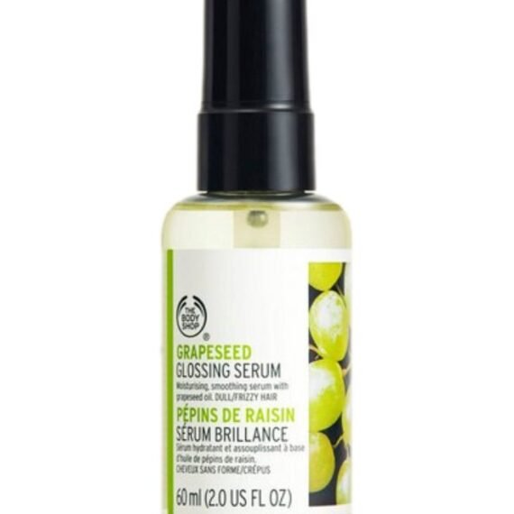 Glossy Hair Serum – Shine-Boosting Hair Treatment with Grapeseed Extract & Fair Trade Sesame Seed Oil | Smoothes Frizz-Prone, Dull Hair, Adds Gloss & Nourishment | Fruity Scent, 60ml