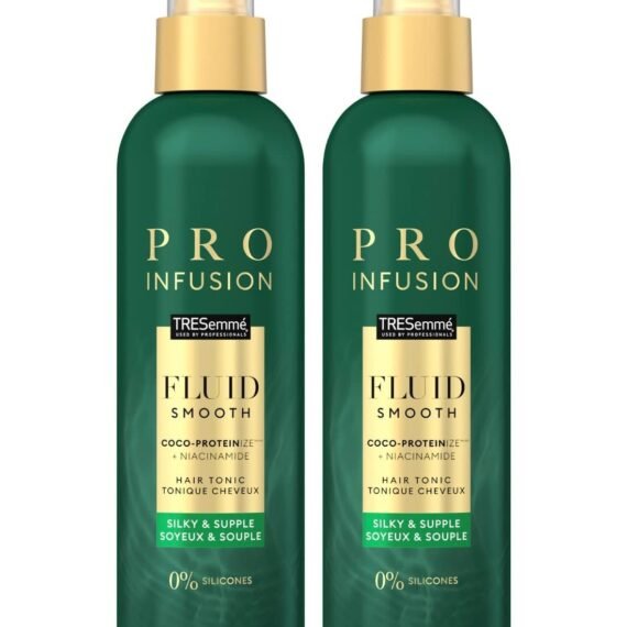 TRESemme Pro Infusion Volume Tonic Hair Thickening Spray, 8 Oz - with Natural Coconut, Plant-Based Texturizing Spray, Biotin Products for Women, 2 Pack